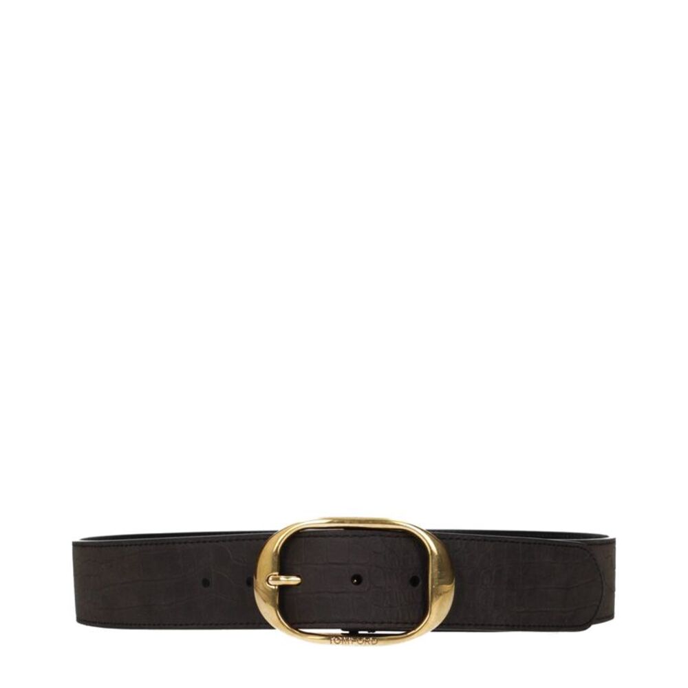 Tom Ford Brown Leather Regular Men's Belt
